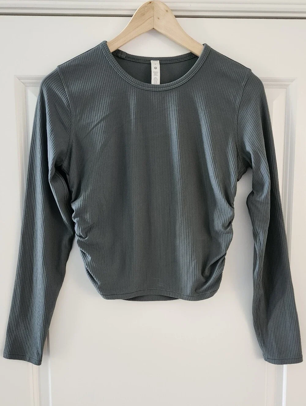 lululemon All It Takes Ribbed Nulu Long Sleeve – Dark Forest – Size 6